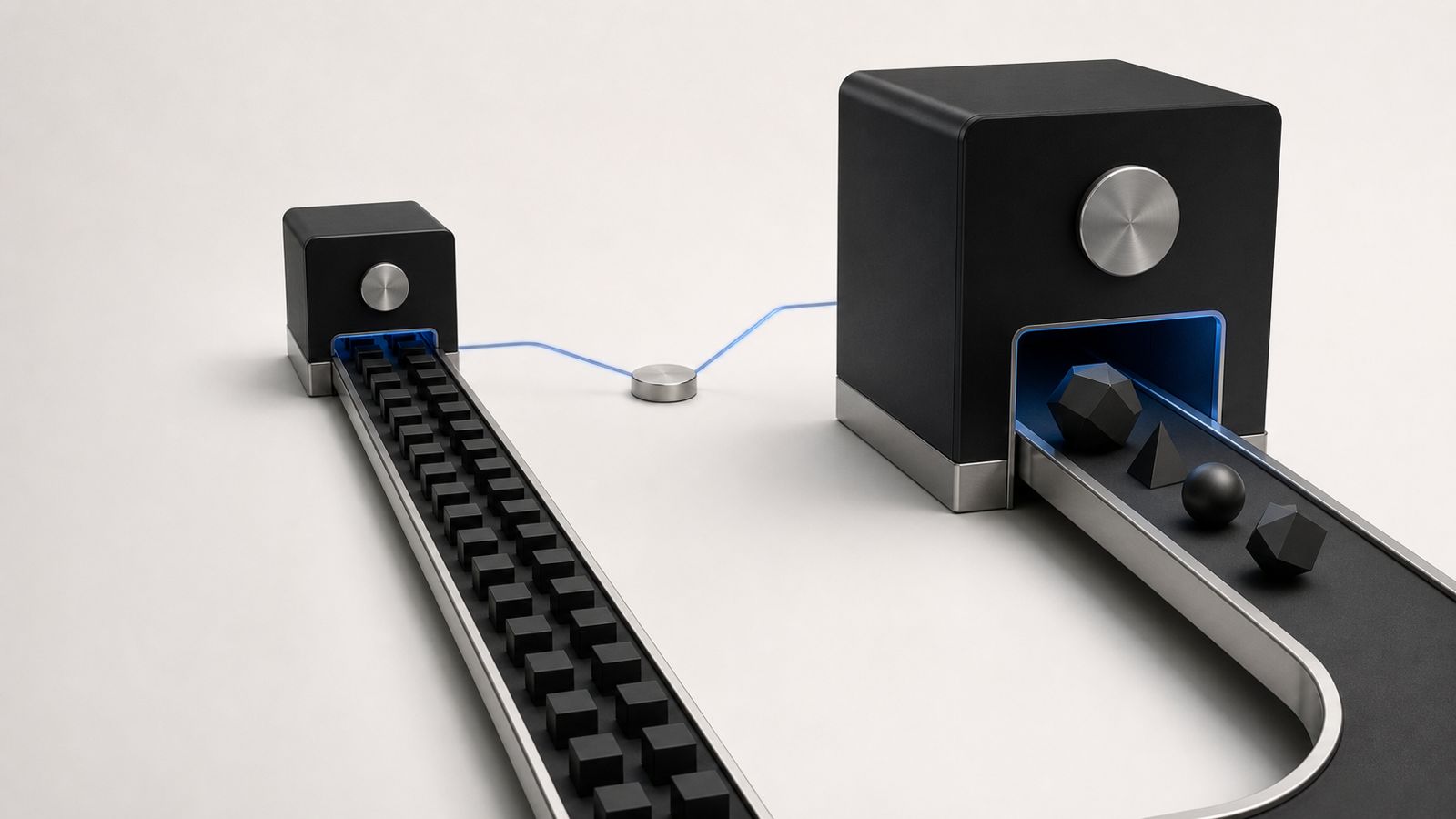 A fast compact model and a slower powerful model are matched to tasks with different costs and stakes.